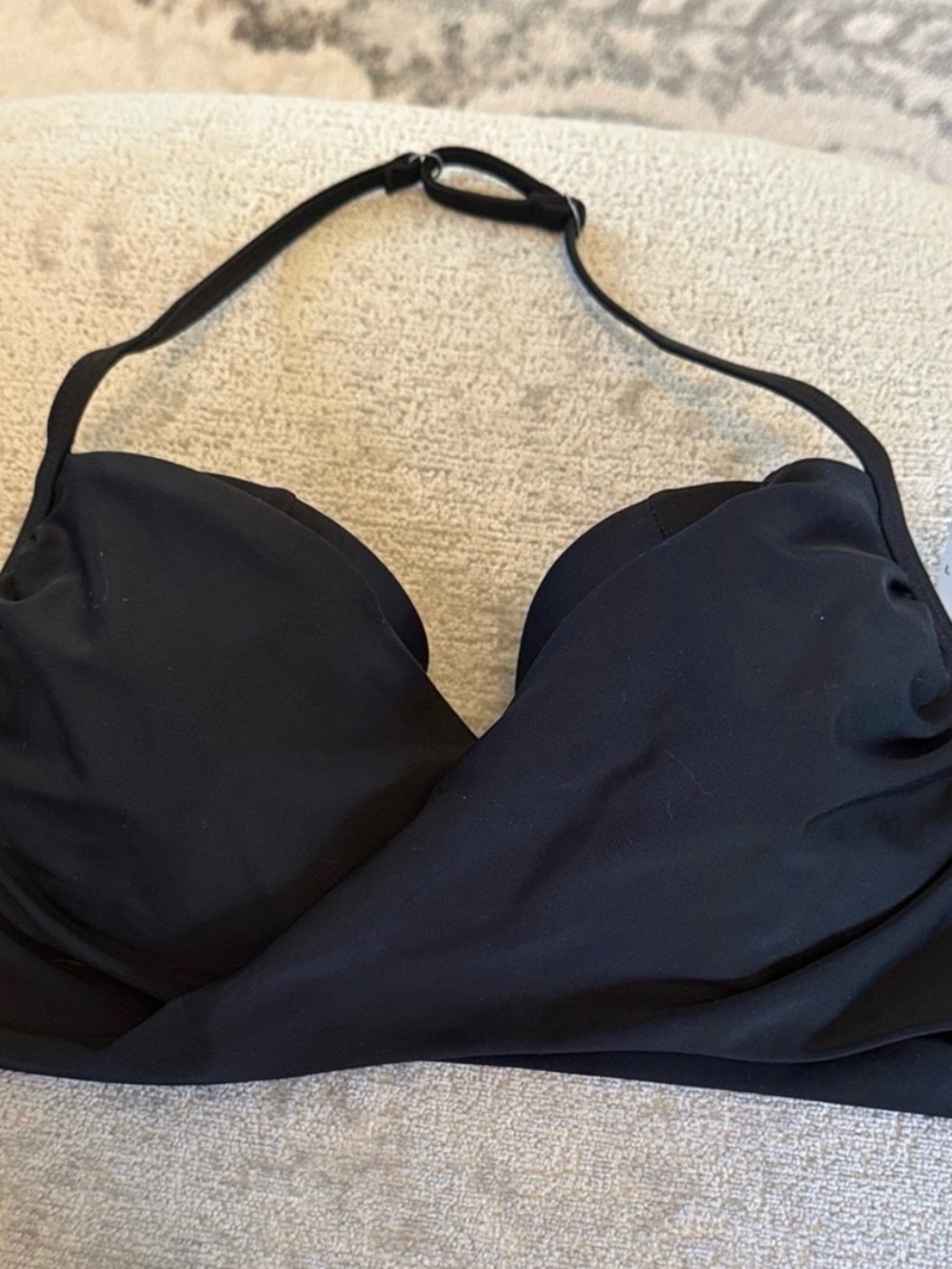Old Navy NWT Black Push-Up Halter Bikini Swim Top Size L